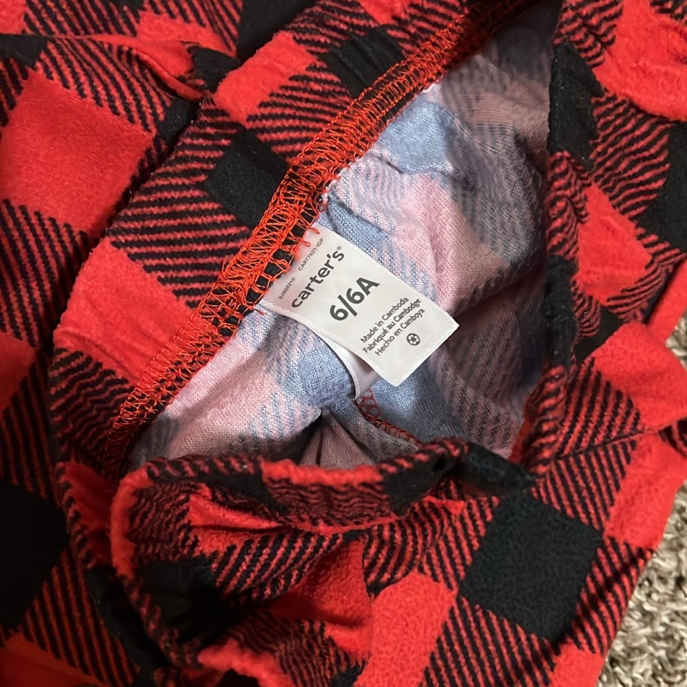 Carters button down pajamas pj set 6/6a boy - Picture 4 of 5